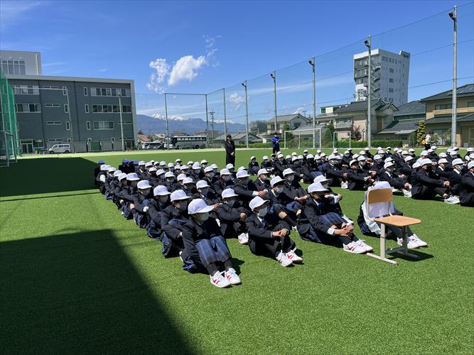 避難訓練 松本国際中学校 学校法人 理知の杜 避難訓練 松本国際中学校 学校法人 理知の杜